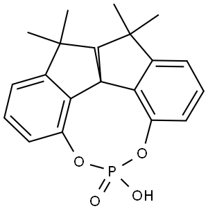 Diindeno[7,1-de:1',7'-fg][1,3,2]dioxaphosphocin, 10,11,12,13-tetrahydro-5-hydroxy-10,10,13,13-tetramethyl-, 5-oxide, (11aR)- Structural