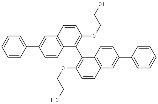 Ethanol, 2,2'-[(6,6'-diphenyl[1,1'-binaphthalene]-2,2-diyl)bis(oxy)]bis- Structural