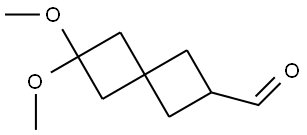 6,6-Dimethoxyspiro[3.3]heptane-2-carbaldehyde Structural