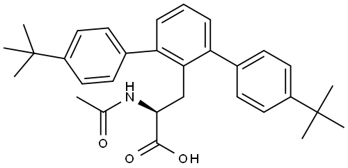 (2S)-2-acetamido-3-[2,6-bis(4-tert-butylphenyl)phenyl]propanoic acid Structural