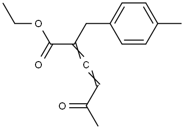 Benzenepropanoic acid, 4-?methyl-?α-?(3-?oxo-?1-?buten-?1-?ylidene)?-?, ethyl ester Structural