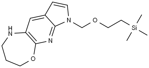 2H-Pyrrolo[3′,2′:5,6]pyrido[2,3-b][1,4]oxazepine, 1,3,4,7-tetrahydro-7-[[2-(trimethylsilyl)ethoxy]methyl]- Structural