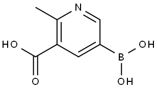 5-Borono-2-methylnicotinic acid Structural