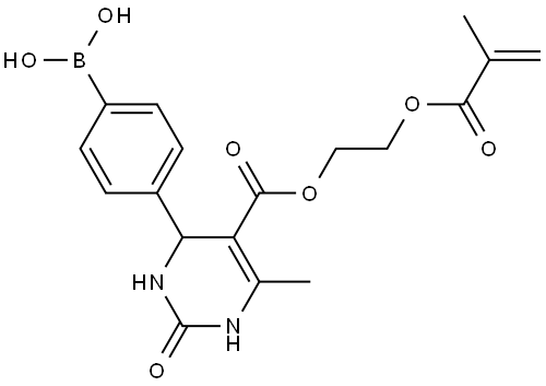 (4-(5-((2-(Methacryloyloxy)ethoxy)carbonyl)-6-methyl-2-oxo-1,2,3,4-tetrahydropyrimidin-4-yl)phenyl)boronic acid Structural