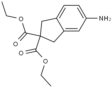 Diethyl 5-amino-1,3-dihydro-2H-indene-2,2-dicarboxylate Structural