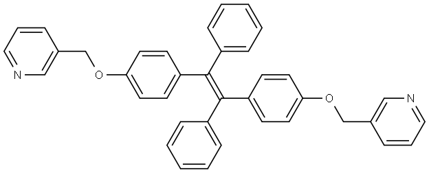 Pyridine, 3,3′-[[(1E)-1,2-diphenyl-1,2-ethenediyl]bis(4,1-phenyleneoxymethylene)]bis- Structural