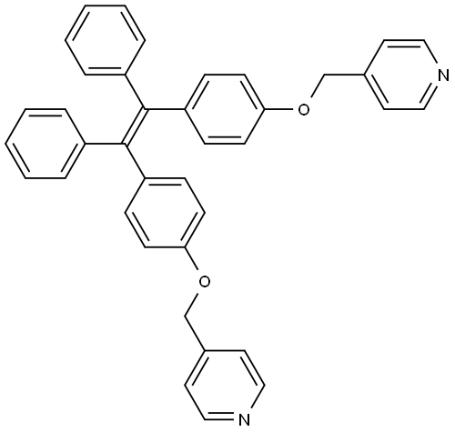 Pyridine, 4,4′-[[(1Z)-1,2-diphenyl-1,2-ethenediyl]bis(4,1-phenyleneoxymethylene)]bis- Structural