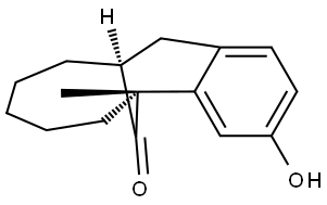 5,11-Methanobenzocyclodecen-13-one, 5,6,7,8,9,10,11,12-octahydro-3-hydroxy-5-methyl-, (5R,11S)- Structural