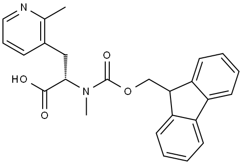 3-?Pyridinepropanoic acid, α-?[[(9H-?fluoren-?9-?ylmethoxy)?carbonyl]?methylamino]?-?2-?methyl-?, (αS)?- Structural