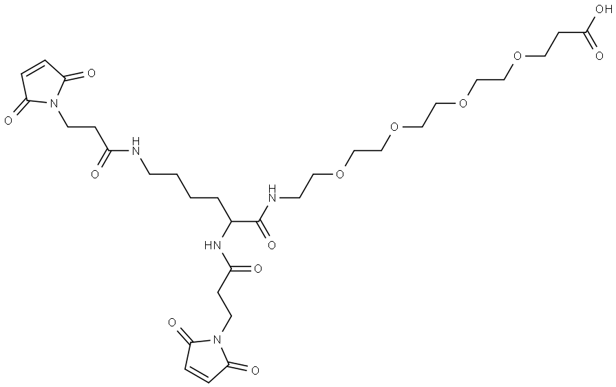Bis-MAL-Lysine-dPEG??-acid Structural