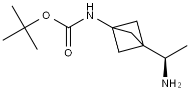 tert-butyl (R)-(3-(1-aminoethyl)bicyclo[1.1.1]pentan-1-yl)carbamate Structural