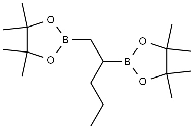 1,3,2-Dioxaborolane, 2,2′-(1-propyl-1,2-ethanediyl)bis[4,4,5,5-tetramethyl- Structural
