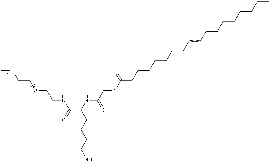 Oleoyl-Gly-Lys-(m-PEG11)-NH2 Structural