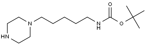 tert-butyl (5-(piperazin-1-yl)pentyl)carbamate Structural