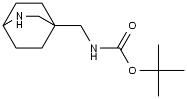 tert-Butyl N-({2-azabicyclo[2.2.2]octan-4-yl}methyl)carbamate Structural