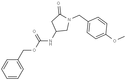 Benzyl N-{1-[(4-methoxyphenyl)methyl]-5-oxopyrrolidin-3-yl}carbamate Structural