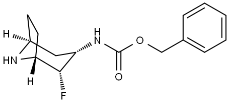 Carbamic acid, N-[(1R,2R,3S,5S)-2-fluoro-8-azabicyclo[3.2.1]oct-3-yl]-, phenylmethyl ester Structural