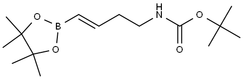(E)-tert-Butyl (4-(4,4,5,5-tetramethyl-1,3,2-dioxaborolan-2-yl)but-3-en-1-yl)carbamate Structural