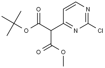 Propanedioic acid, 2-(2-chloro-4-pyrimidinyl)-, 1-(1,1-dimethylethyl) 3-methyl ester Structural