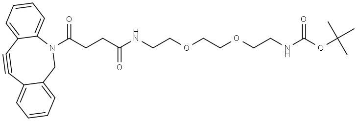 DBCO-PEG2-NH-Boc Structural