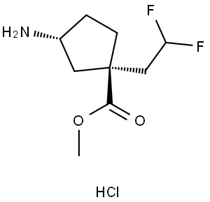 methyl (1R,3R)-3-amino-1-(2,2-difluoroethyl)cyclopentane-1-carboxylate hydrochloride Structural