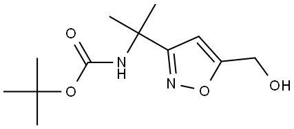 tert-butyl N-{2-[5-(hydroxymethyl)-1,2-oxazol-3-yl]propan-2-yl}carbamate Structural