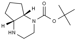 tert-butyl (4aS,7aR)-1,2,3,4a,5,6,7,7a-octahydrocyclopenta[b]pyrazine-4-carboxylate Structural