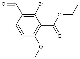 ethyl 2-bromo-3-formyl-6-methoxybenzoate Structural