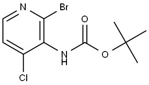 2-Bromo-4-chloro-N-Boc-pyridin-3-amine Structural