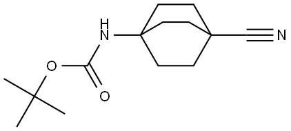 tert-butyl N-(4-cyano-1-bicyclo[2.2.2]octanyl)carbamate Structural