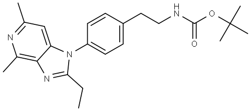 Carbamic acid, N-[2-[4-(2-ethyl-4,6-dimethyl-1H-imidazo[4,5-c]pyridin-1-yl)phenyl]ethyl]-, 1,1-dimethylethyl ester Structural