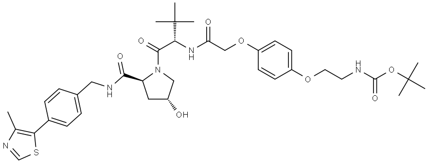 VH032-O-Ph-PEG1-NH-Boc Structural