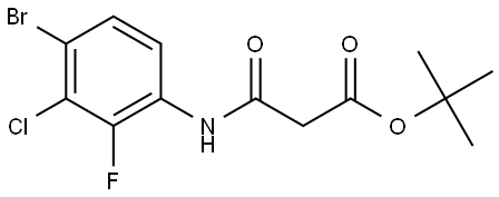 Propanoic acid, 3-[(4-bromo-3-chloro-2-fluorophenyl)amino]-3-oxo-, 1,1-dimethylethyl ester Structural