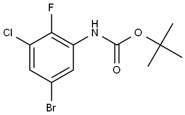 tert-Butyl N-(5-bromo-3-chloro-2-fluorophenyl)carbamate Structural