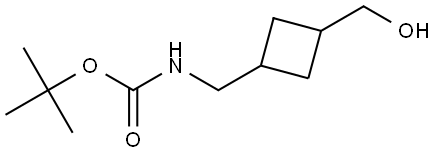 tert-butyl N-[[3-(hydroxymethyl)cyclobutyl]methyl]carbamate Structural