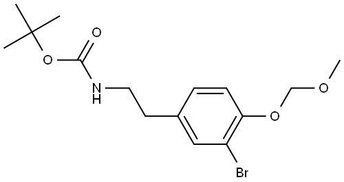 tert-Butyl (3-bromo-4-(methoxymethoxy)phenethyl)carbamate Structural
