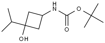 tert-butyl N-[3-hydroxy-3-(propan-2-yl)cyclobutyl]carbamate Structural