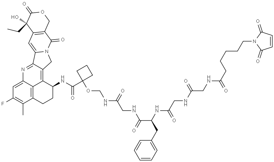 MC-Gly-Gly-Phe-Gly-Cyclobutanecarboxylic-Exatecan Structural