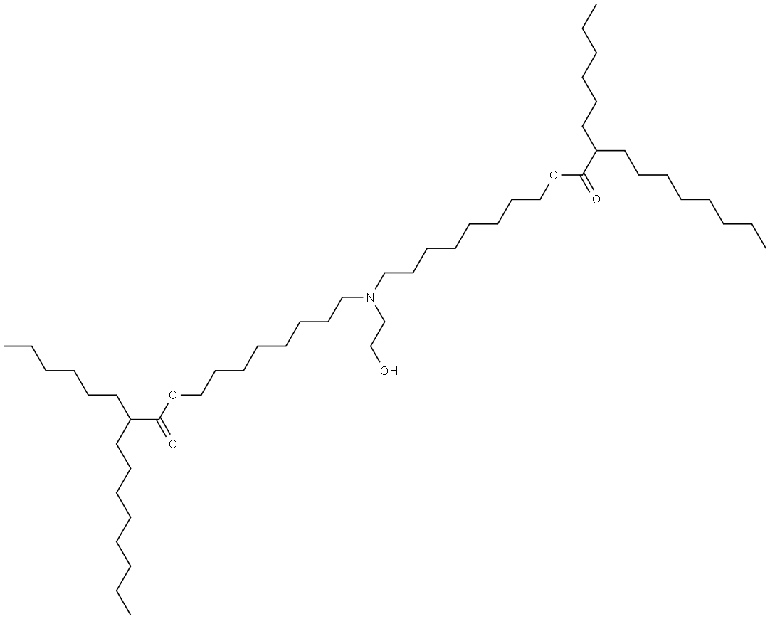 Decanoic acid, 2-hexyl-, 1,1′-[[(2-hydroxyethyl)imino]di-8,1-octanediyl] ester Structural