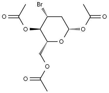D-arabino-Hexopyranose, 3-bromo-2,3-dideoxy-, triacetate, β- (8CI) Structural
