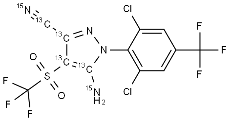 Fipronil Sulfone 13C4 Structural