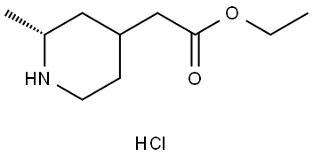 Ethyl 2-((2R)-2-methylpiperidin-4-yl)acetate hydrochloride Structural