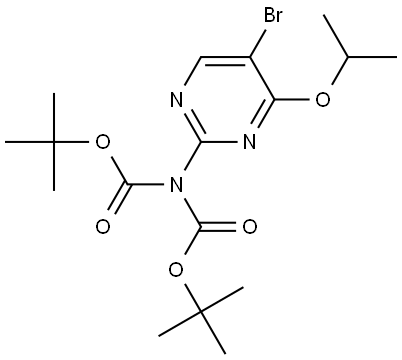 Imidodicarbonic acid, 2-[5-bromo-4-(1-methylethoxy)-2-pyrimidinyl]-, 1,3-bis(1,1-dimethylethyl) ester Structural