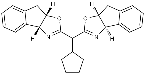 (3aR,3a'R,8aS,8a'S)-2,2'-(Cyclopentylmethylene)bis(3a,8a-dihydro-8H-indeno[1,2-d]oxazole) Structural