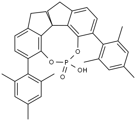 Diindeno[7,1-de:1′,7′-fg][1,3,2]dioxaphosphocin, 10,11,12,13-tetrahydro-5-hydroxy-3,7-bis(2,4,6-trimethylphenyl)-, 5-oxide, (11aS)- Structural
