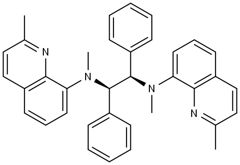 (1R,2R)-N1,N2-Dimethyl-N1,N2-bis(2-methylquinolin-8-yl)-1,2-diphenylethane-1,2-diamine Structural