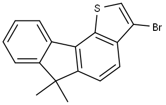3-bromo-6,6-dimethyl-6H-fluoreno[4,3-b]thiophene Structural