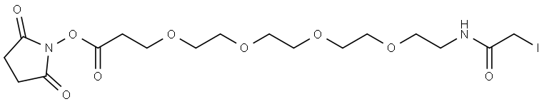 Iodoacetyl-PEG4-NHS ester Structural