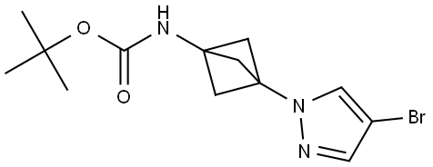 1-(Boc-amino)-3-(4-bromo-1-pyrazolyl)bicyclo[1.1.1]pentane Structural