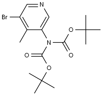 Imidodicarbonic acid, 2-(5-bromo-4-methyl-3-pyridinyl)-, 1,3-bis(1,1-dimethylethyl) ester Structural